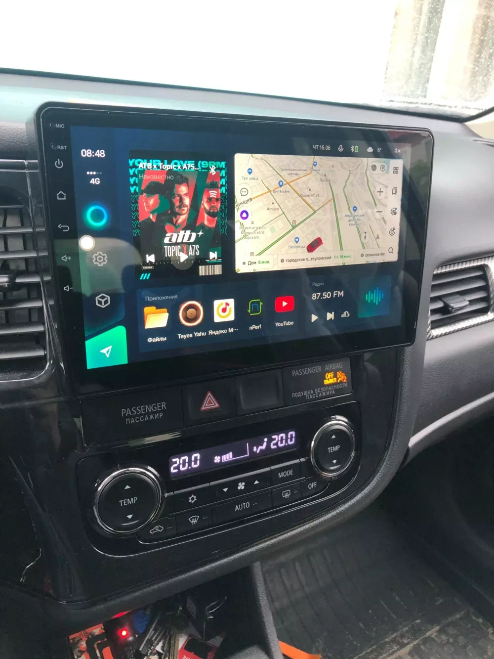Магнитола Mitsubishi Outlander 3 2012-2022 (левый руль) - Teyes CC3L монитор 10" IPS на Android 10, 8-ядер, CarPlay, 4G SIM-слот