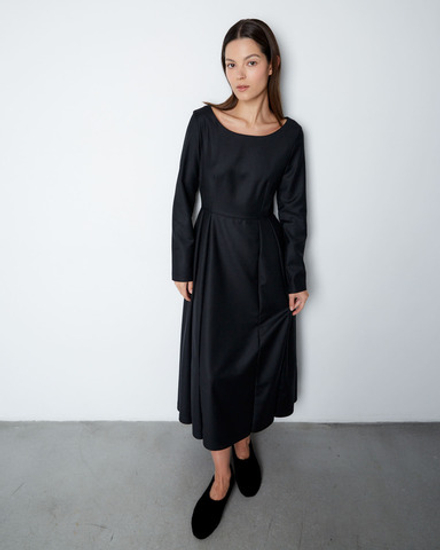 Платье из шерсти Берберри черный