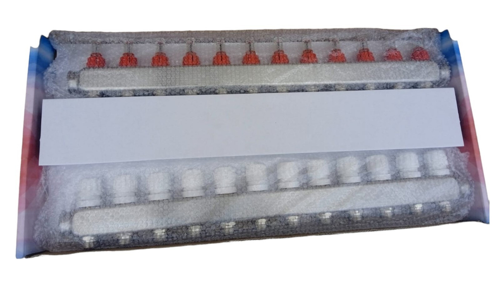 Коллекторная группа с расходомерами САРМАТ 1"х3/4" 12 вых. нержавейка (CN)