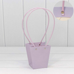 Пакет подарочный 12.5х12х8см Ваза для цветов (Сиреневый)