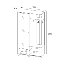 Прихожая Ларго-2, белый