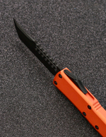 Автоматический складной нож SteelBro UTX-85 Hellhound Black VG-10 719-1OR (оранжевый) фронталка/выкидуха
