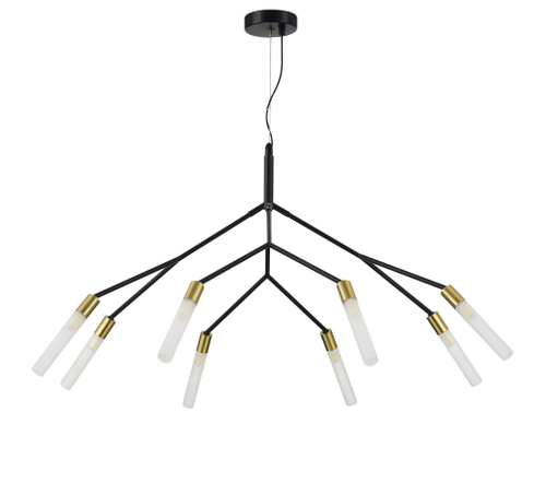 SLE1129-403-08 Светильник подвесной Черный, латунь/Белый G9 8*5W