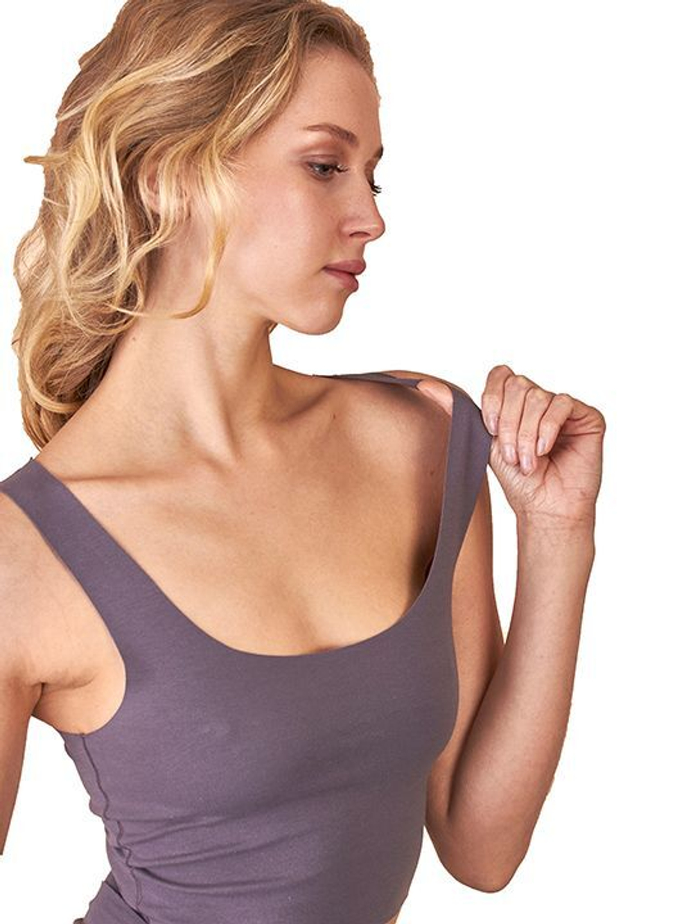 Женский укороченный бесшовный топ (Размер: XL) (Цвет: черный)