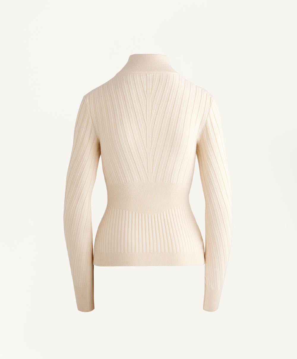 Oysho Термофутболка в рубчик, экрю