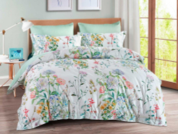 Постельное белье с одеялом 2 спальное евро Asabella Premium 1380-OMP