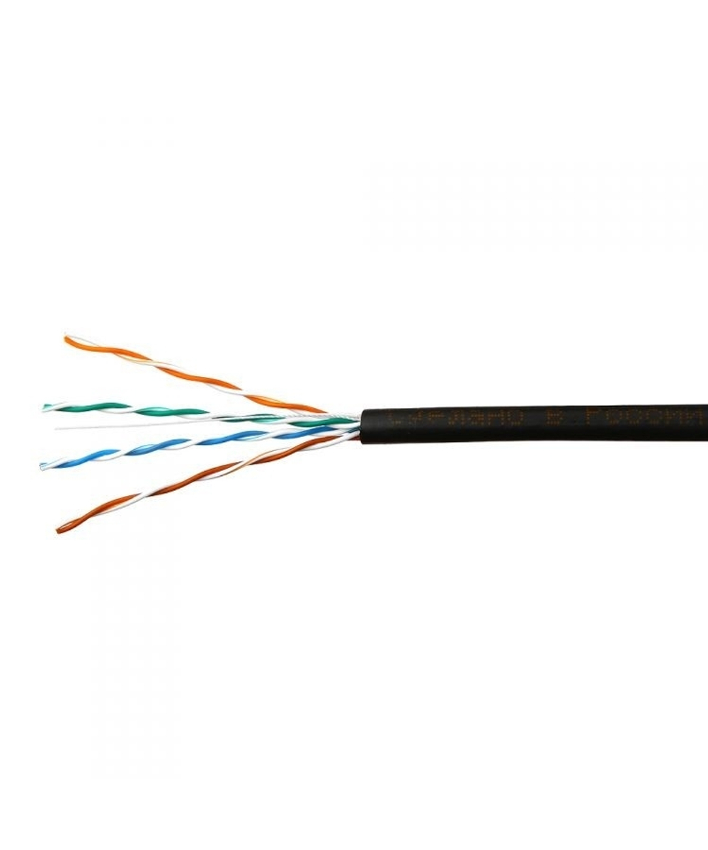 SkyNet Кабель UTP outdoor 4x2x0,48, медный, FLUKE TEST, кат.5e, однож., (305м) box, черный [CSS-UTP-4-CU-OUT]