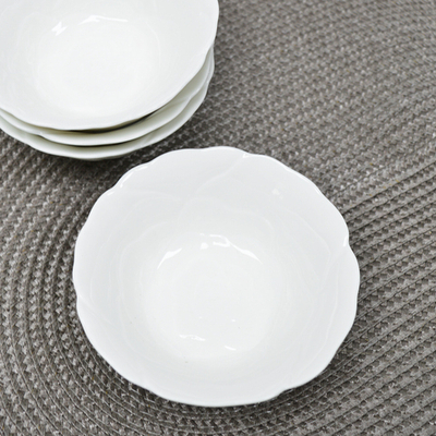 Набор соусников 4шт с ложками "White magic", форма круг 120мл