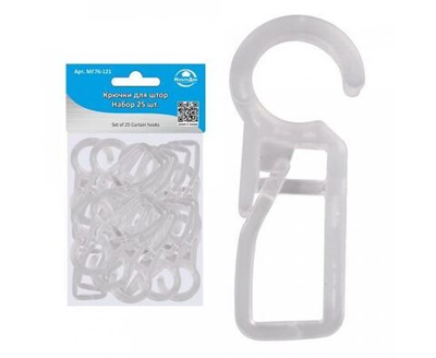 Крючки для штор. Набор 25шт.  (арт. МГ76-121)