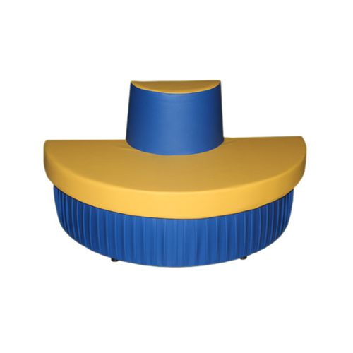 «Диван полукруглый» сине-желтый