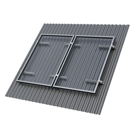 Крепёж двух солнечных батарей 300-600 Вт на наклонную крышу. 70 мм, фото №997277371