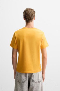 ZARA ФУТБОЛКА С НАДПИСЬЮ, ОРАНЖЕВЫЙ