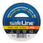 Изолента белая 19 мм 20 м Safeline