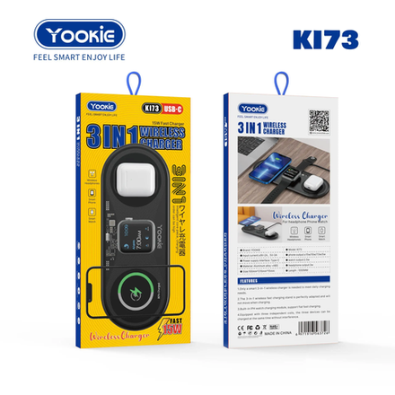 Беспроводное зарядное Yookie KI73 3-in-1