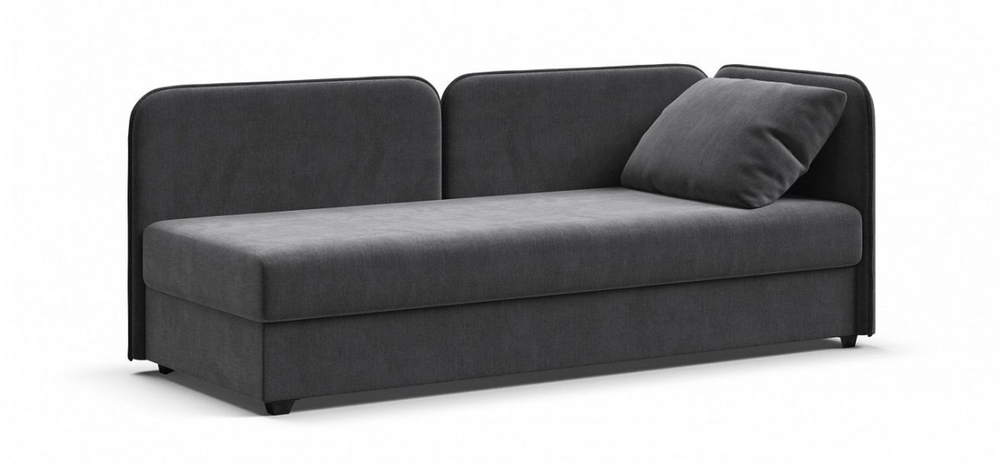 Тахта Ирис Велюр Монолит серый