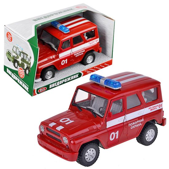 Инерционный внедорожник "Пожарная охрана" свет,звук
