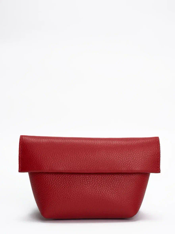 cумка через плечо трапеция красный