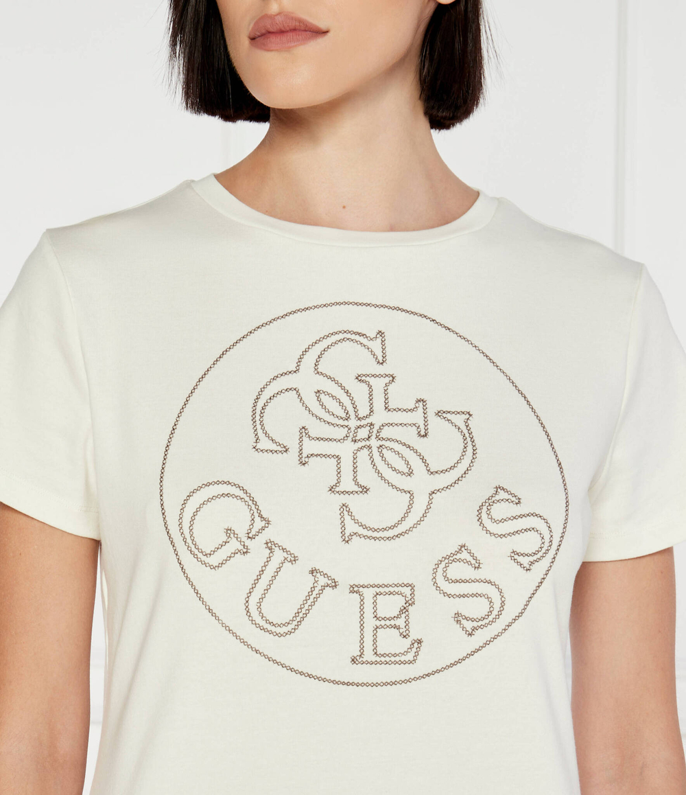 Футболка NOÉMIE GUESS ACTIVE - кремовый (V4YI03 KCB61)