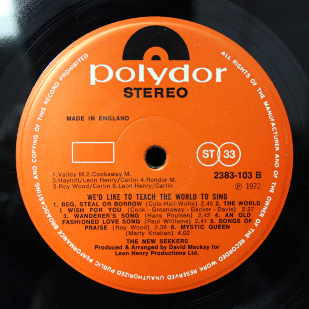 The New Seekers / We'd Like To Teach The World To Sing (LP)