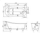 Ванна BelBagno BB06 170х76