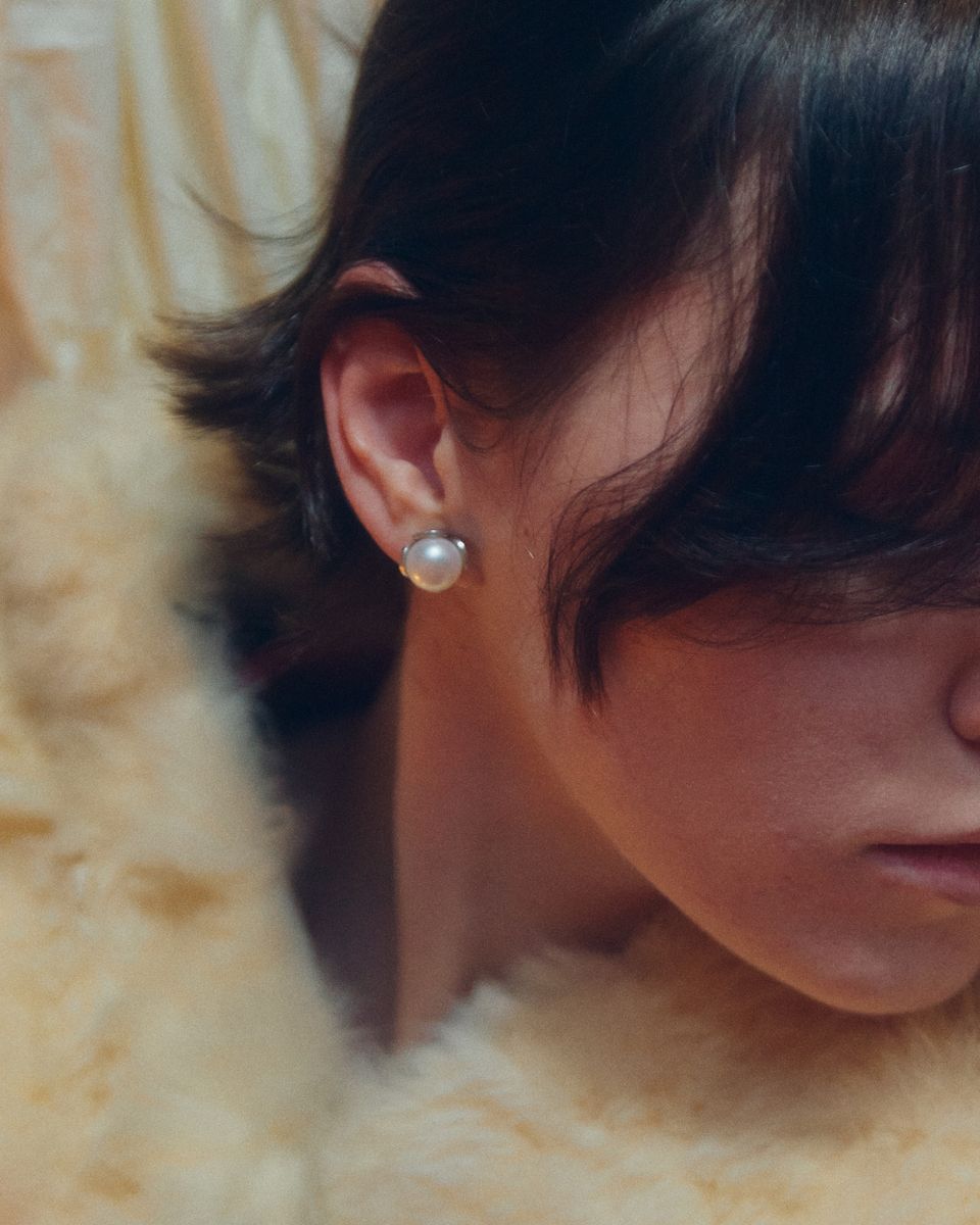 Моносерьга Flowerberry Pearl