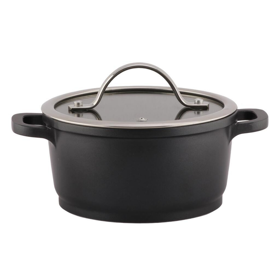 Кастрюля 1,5 л, 17*8,5 см с крышкой New Kitchen Standard алюм. с антиприг. покрытием ИНДУКЦИЯ P.L.