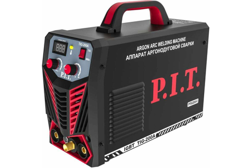 Аппарат аргонодуговой сварки P.I.T. 200 А,ПВ-45, MMA 1,6-4 мм,4.2квт, TIG 1.2-1.6-2.0 PTIG200-C