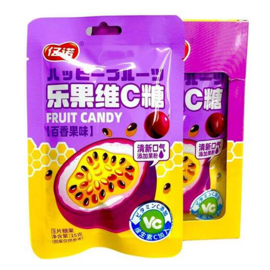 Конфеты драже Fruit Candy с ментолом со вкусом маракуйи