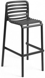 Стул пластиковый барный Nardi Doga Stool, антрацит