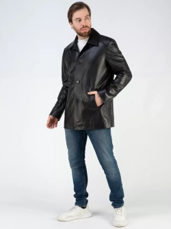 Кожаная куртка демисезонная пиджак