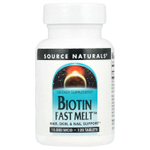Source Naturals, Biotin Fast Melt ™, 10 000 мкг, 120 таблеток