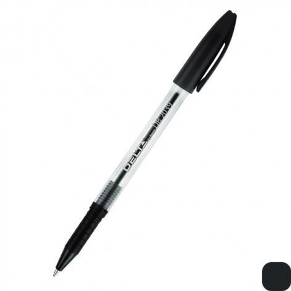 Ручка шариковая 0,7 мм, черная "Delta DB 2039"