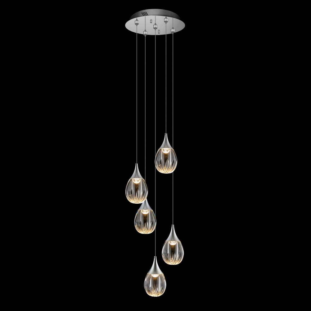 Подвесной светильник MD24001004-5A chrome/clear