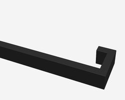 Душевая перегородка Abber AG60100B 100x200 профиль Черный стекло прозрачное