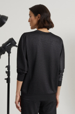 22282 Джемпер женский (серебристо-черный)