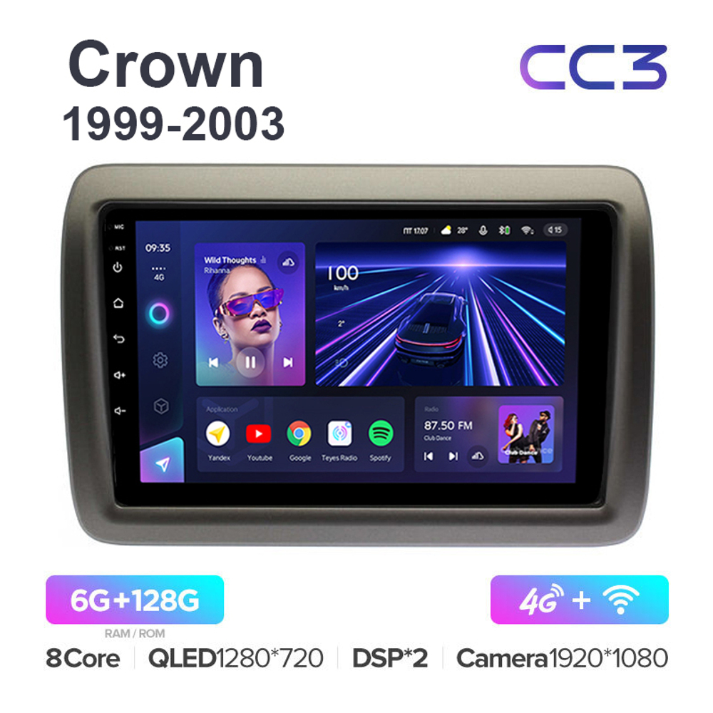 Teyes CC3 10,2"для Toyota Crown 1999-2003