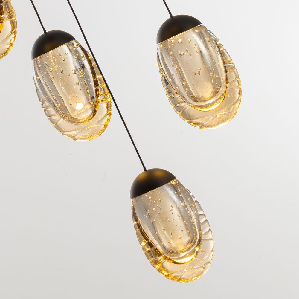 Подвесной светильник MD25090022-3A matt black/champagne