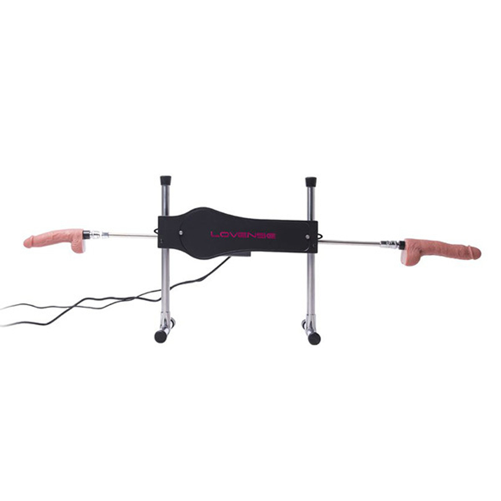 Черная металлическая секс-машина 45,2см с дистанционным управлением Lovense Sex Machine Smart Dual-Arm Intimacy Device LE-22