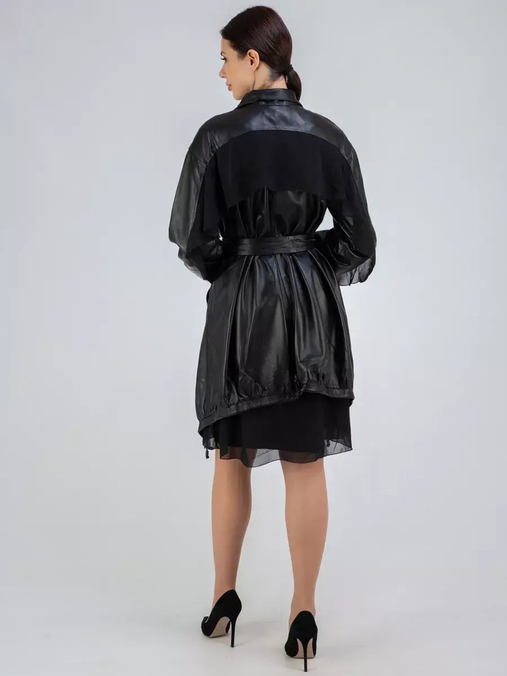 Плащ кожаный натуральный