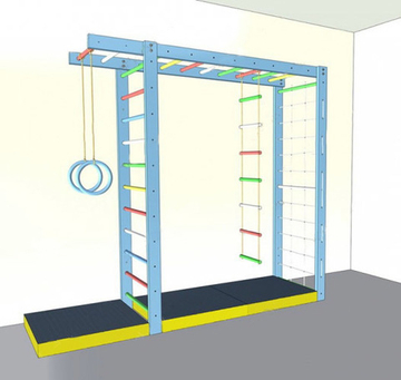 Спортивный пристенный комплекс "Памир Плюс 1"- Цветной