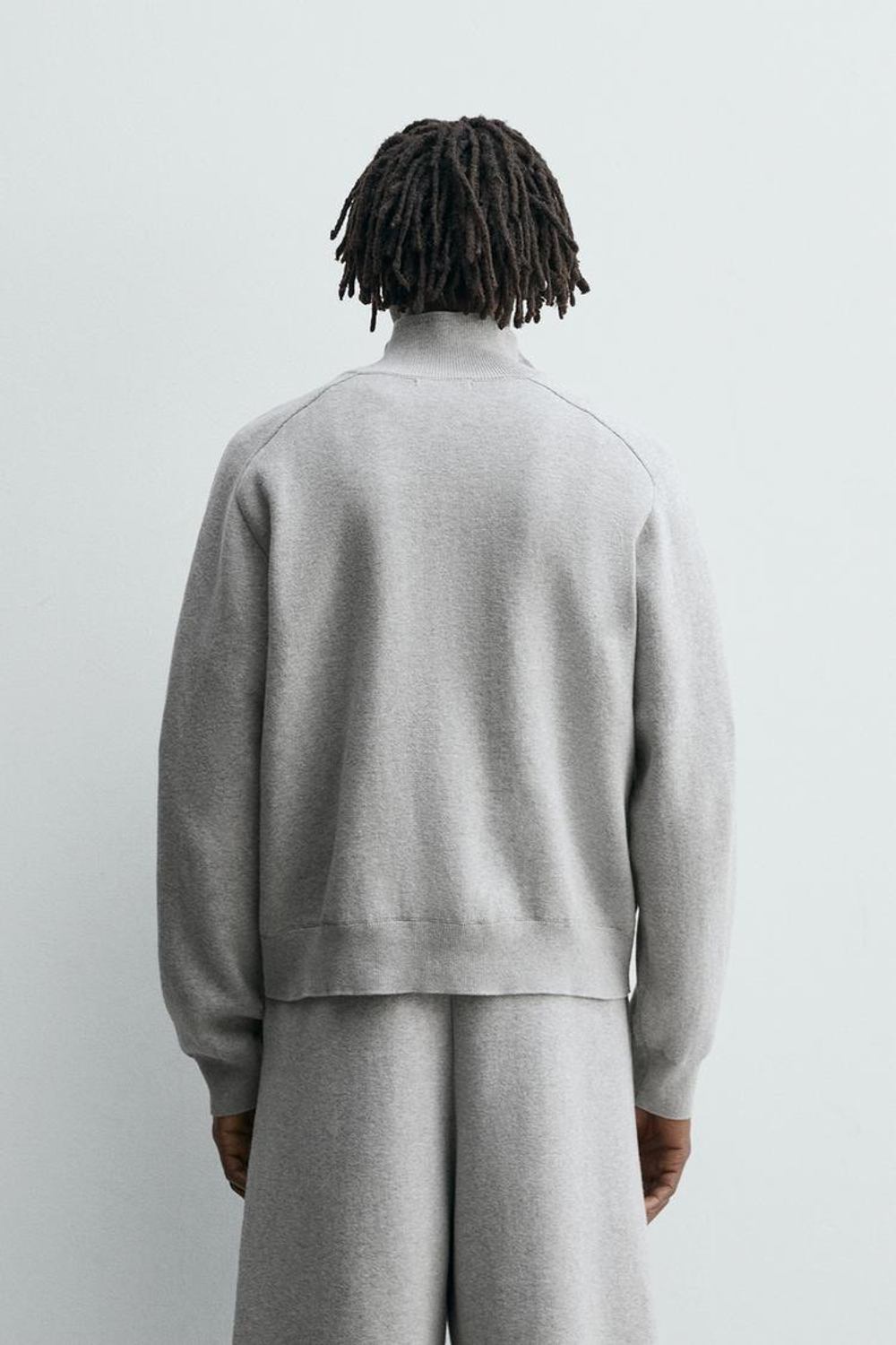 ZARA КАРДИГАН НА МОЛНИИ, СЕРЫЙ МЕЛАНЖ