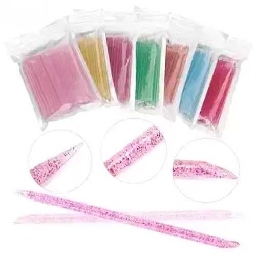 Апельсиновые палочки блестящие, пластик, 100 шт