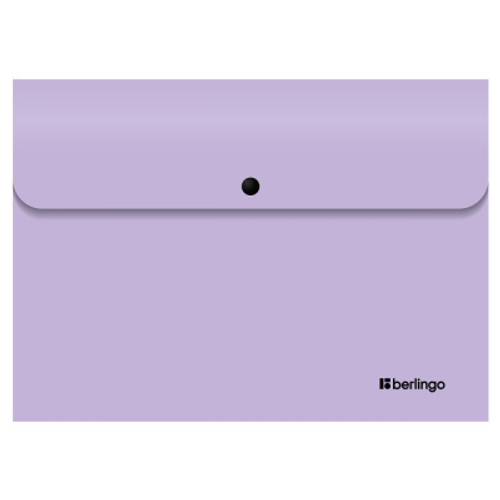 Папка-конверт на кнопке Berlingo "Instinct" А4, 330мкм, лаванда EFb_04507