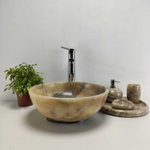 Раковина из оникса Bowl Grey Small TinLip BO-71033 40*40*15