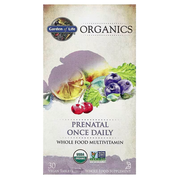 Мультивитамины для беременных, Garden of Life Organics Once Daily Prenatal, 30 веганских таблеток 2