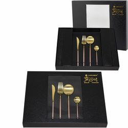 Lenardi 197-006 Набор столовых приборов 24пр. VIVID пудра в под.уп.(х8)