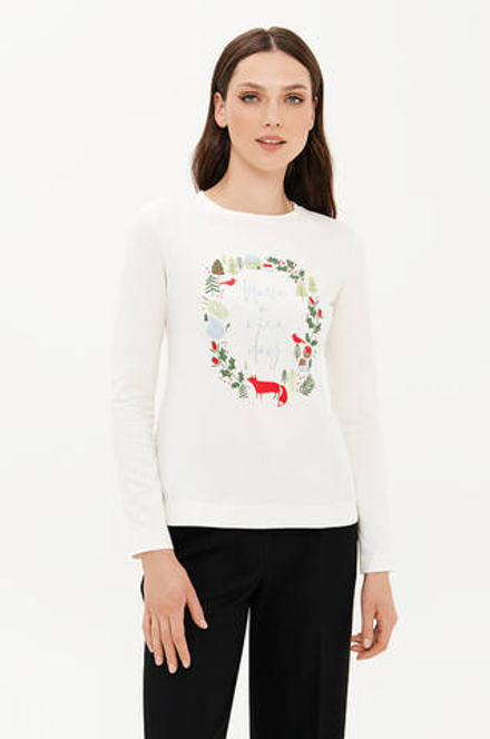 23438 Лонгслив женский (молочный)