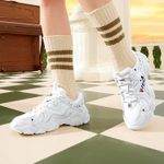 FILA Fila cat's Claw 4.0 shock absorption, non-slip and wear-resistant low-cut sports casual shoes women's ancient white