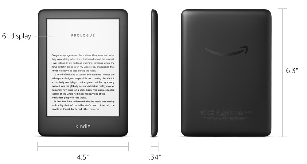 Amazon Kindle 9 2019 Черный (Без рекламы)