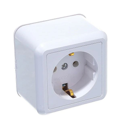 "ОПТИМА"Розетка откр. уст. одномест. с з/к РА16-376 Кунцево Электро